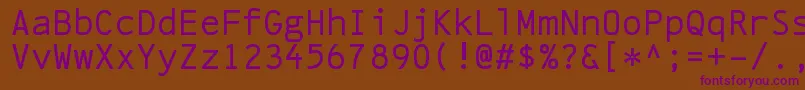 fuente LinefeedRegular – Fuentes Moradas Sobre Fondo Marrón