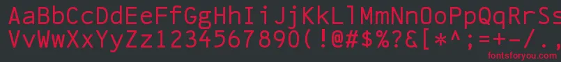 fuente LinefeedRegular – Fuentes Rojas Sobre Fondo Negro