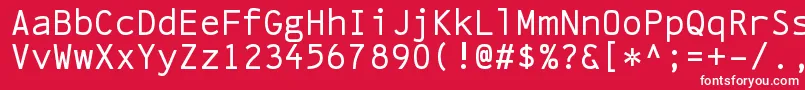 LinefeedRegular Font – White Fonts on Red Background