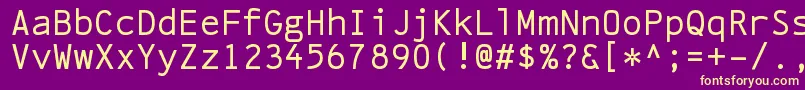 LinefeedRegular Font – Yellow Fonts on Purple Background