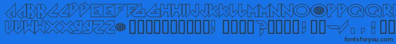 Arkanoid Font – Black Fonts on Blue Background