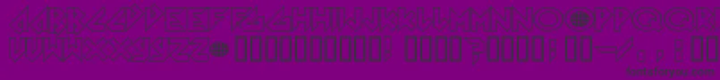 fuente Arkanoid – Fuentes Negras Sobre Fondo Morado