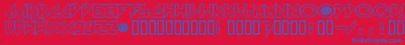 Arkanoid Font – Blue Fonts on Red Background