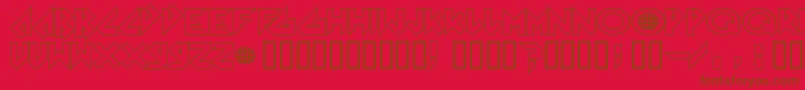 Arkanoid Font – Brown Fonts on Red Background