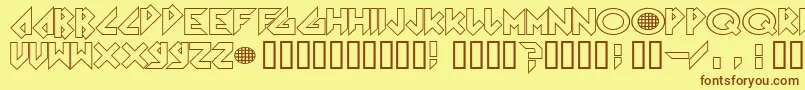 Arkanoid Font – Brown Fonts on Yellow Background