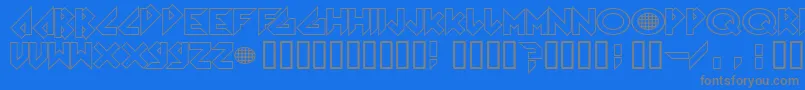 Arkanoid Font – Gray Fonts on Blue Background