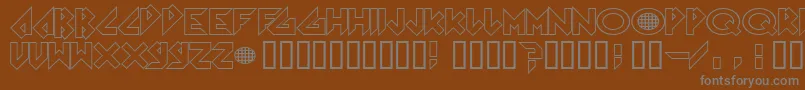 Arkanoid Font – Gray Fonts on Brown Background