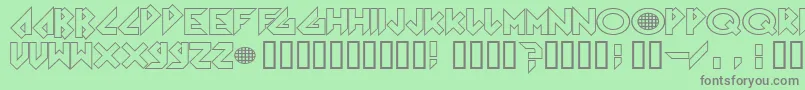 Arkanoid Font – Gray Fonts on Green Background