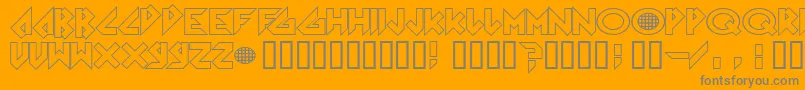 Arkanoid Font – Gray Fonts on Orange Background