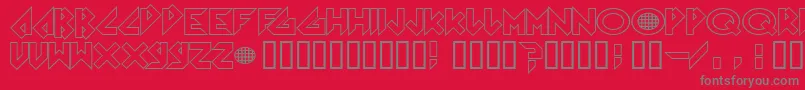 Arkanoid Font – Gray Fonts on Red Background