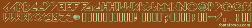 Arkanoid Font – Green Fonts on Brown Background