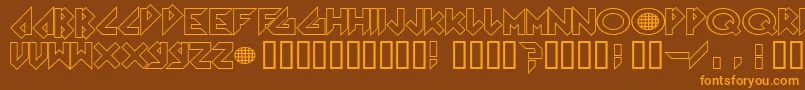 Arkanoid Font – Orange Fonts on Brown Background