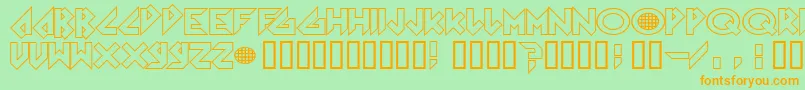 Arkanoid Font – Orange Fonts on Green Background