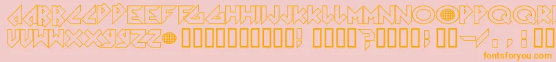 Arkanoid Font – Orange Fonts on Pink Background