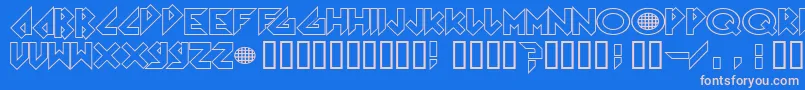 Arkanoid Font – Pink Fonts on Blue Background