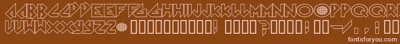 fuente Arkanoid – Fuentes Rosadas Sobre Fondo Marrón
