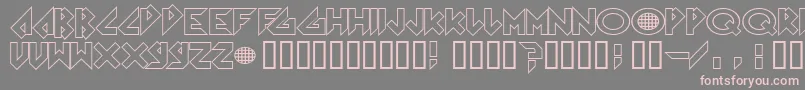 Arkanoid Font – Pink Fonts on Gray Background