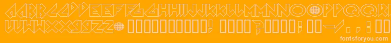 Arkanoid Font – Pink Fonts on Orange Background