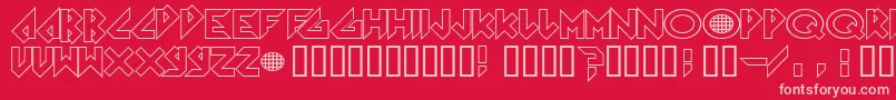 Arkanoid Font – Pink Fonts on Red Background