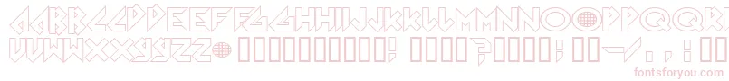 Arkanoid-Schriftart – Rosa Schriften auf weißem Hintergrund