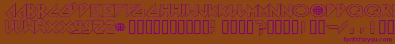 Arkanoid Font – Purple Fonts on Brown Background