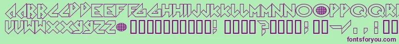 More about Arkanoid Font Arkanoid Font – Purple Fonts on Green Background
