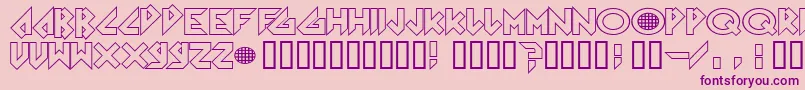 More about Arkanoid Font Arkanoid Font – Purple Fonts on Pink Background