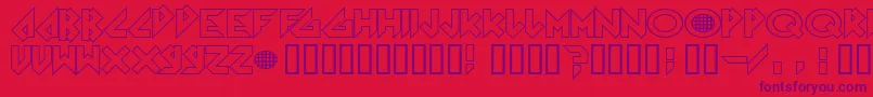 Arkanoid Font – Purple Fonts on Red Background