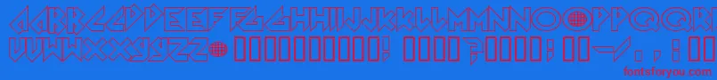 Arkanoid Font – Red Fonts on Blue Background