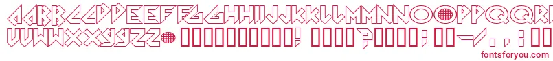 Arkanoid Font – Red Fonts on White Background
