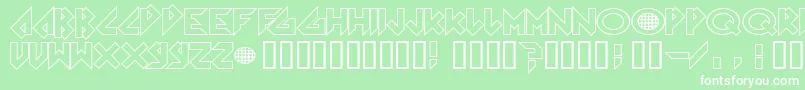 Arkanoid Font – White Fonts on Green Background