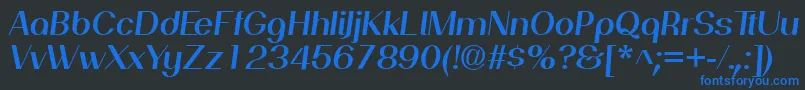PassionsanspdajSemiboldita Font – Blue Fonts on Black Background