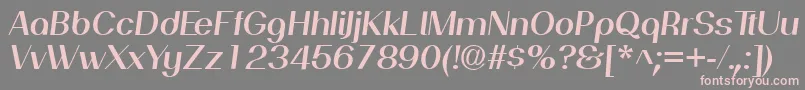 PassionsanspdajSemiboldita-Schriftart – Rosa Schriften auf grauem Hintergrund