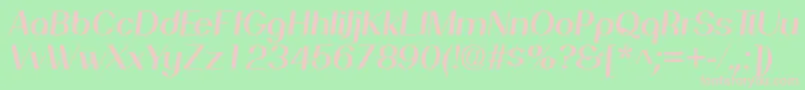 PassionsanspdajSemiboldita Font – Pink Fonts on Green Background