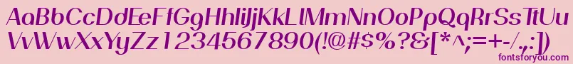 PassionsanspdajSemiboldita Font – Purple Fonts on Pink Background