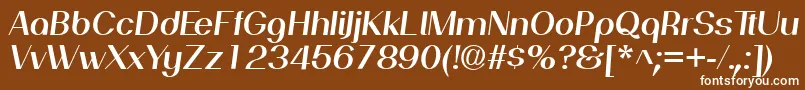 Fonte PassionsanspdajSemiboldita – fontes brancas em um fundo marrom