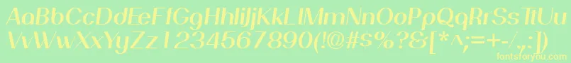 PassionsanspdajSemiboldita Font – Yellow Fonts on Green Background