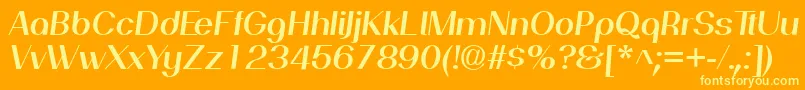 PassionsanspdajSemiboldita Font – Yellow Fonts on Orange Background
