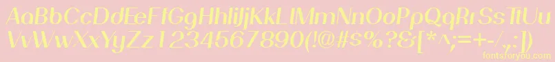 PassionsanspdajSemiboldita-Schriftart – Gelbe Schriften auf rosa Hintergrund