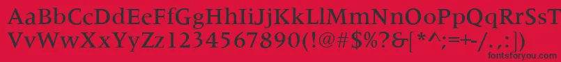 フォントMetaphorMediumRegular – 赤い背景に黒い文字