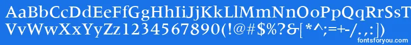 フォントMetaphorMediumRegular – 青い背景に白い文字