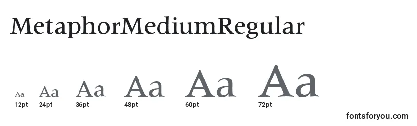 Размеры шрифта MetaphorMediumRegular