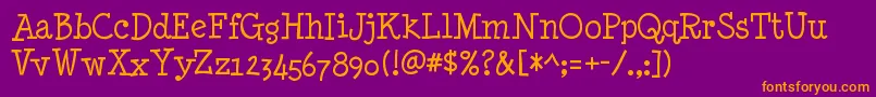 MinyanouvelleRegular Font – Orange Fonts on Purple Background