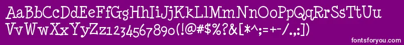 MinyanouvelleRegular Font – White Fonts on Purple Background