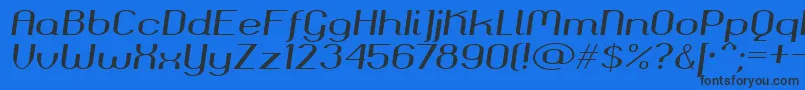 Okolaksbolditalic Font – Black Fonts on Blue Background