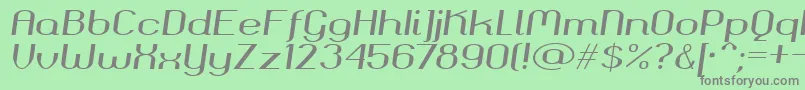 Okolaksbolditalic Font – Gray Fonts on Green Background