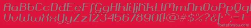 フォントOkolaksbolditalic – 赤い背景に灰色の文字