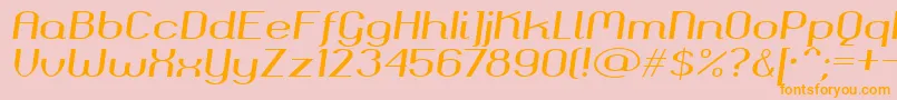 Okolaksbolditalic Font – Orange Fonts on Pink Background