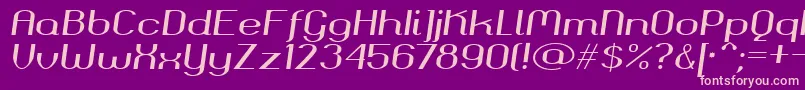 Okolaksbolditalic Font – Pink Fonts on Purple Background