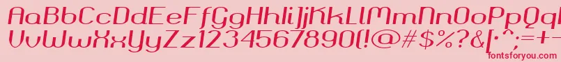 Okolaksbolditalic Font – Red Fonts on Pink Background